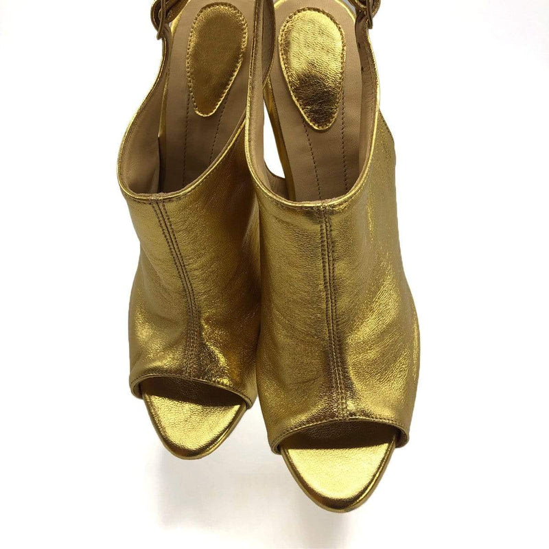 "Elle", Gold, Handmade heeled sandal