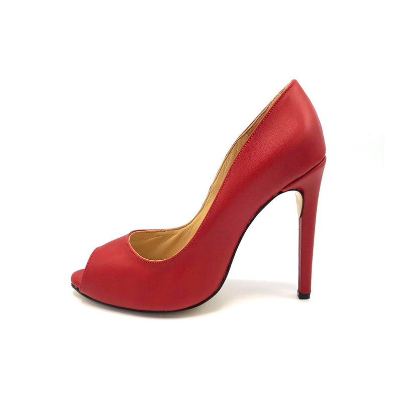 “Maria”，红色高跟鞋，手工制作