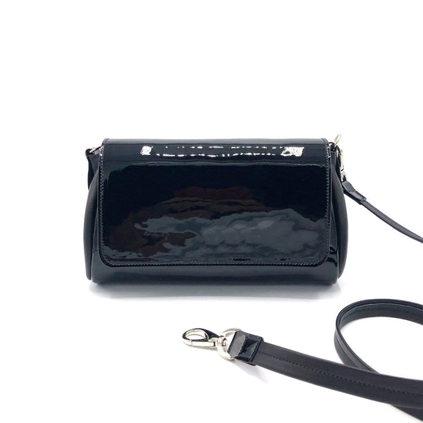 "Promenade", Patent black, Handmade pouch