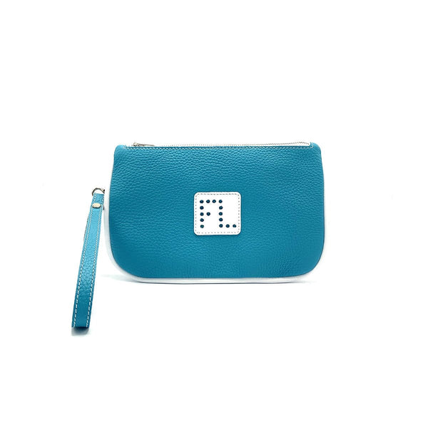 "Steffi", Turquoise Pouch, Handmade Pouch