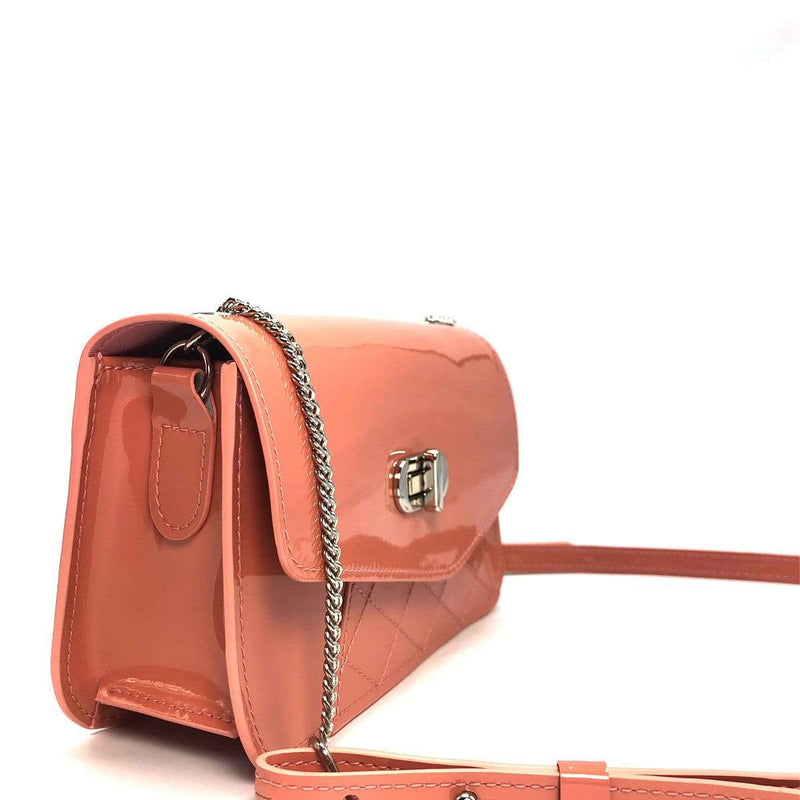 "Nano Letter Bag", Peach Melba, Handmade Crossbody Bag
