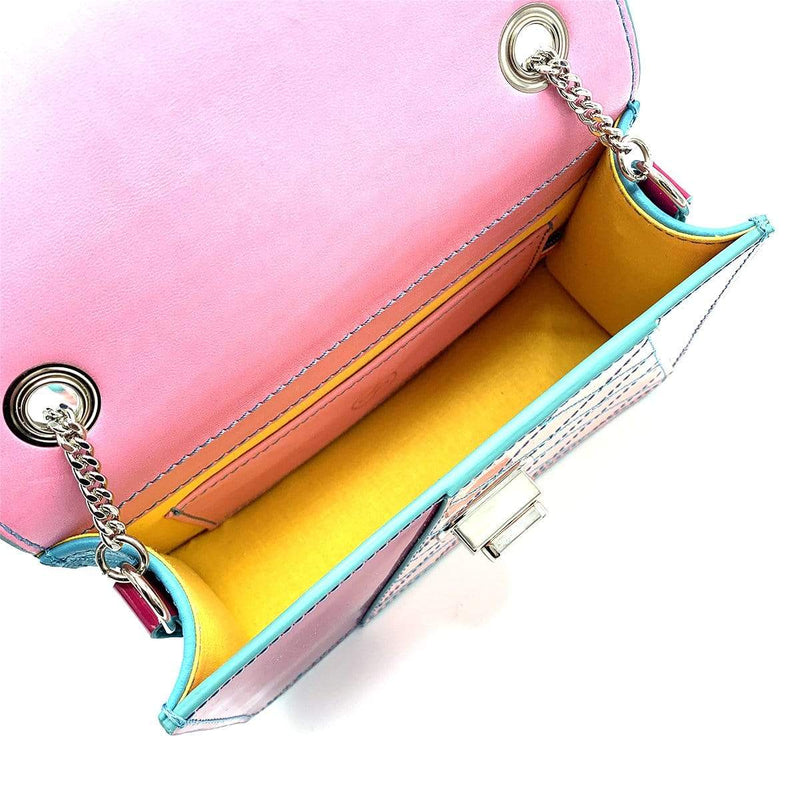 "Nano Letter Bag", Rainbow, Handmade Crossbody Bag